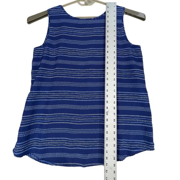 Faded Glory Tank Top Womens Plus Size 1X 16W Blue Striped Sleeveless Y2K Retro - Picture 3 of 5